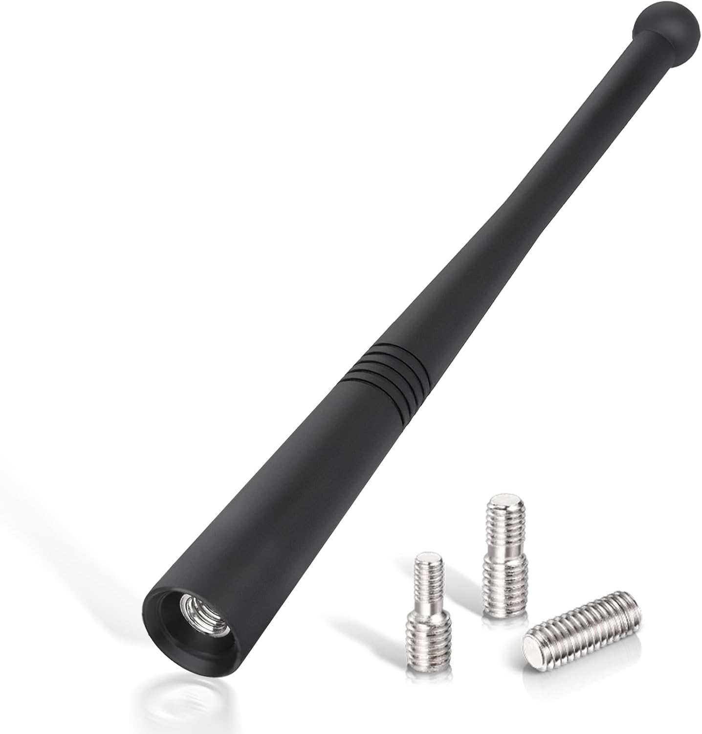 Bingfu 14cm black car roof antenna replacement with high-conductivity copper core for enhanced DAB, FM, and AM radio reception
