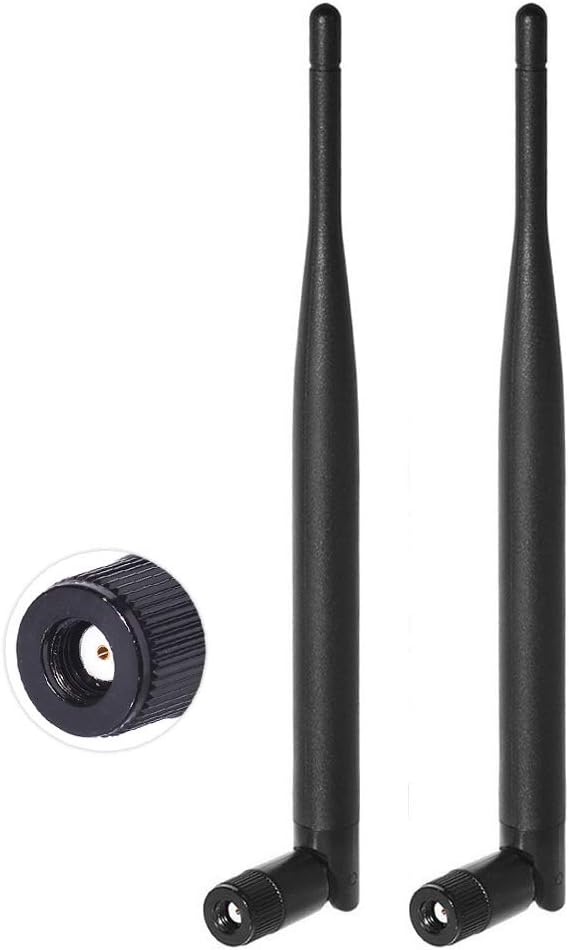 Bingfu 2-pack 6dBi high-gain dual-band WiFi antennas with RP-SMA male connectors for enhanced wireless range