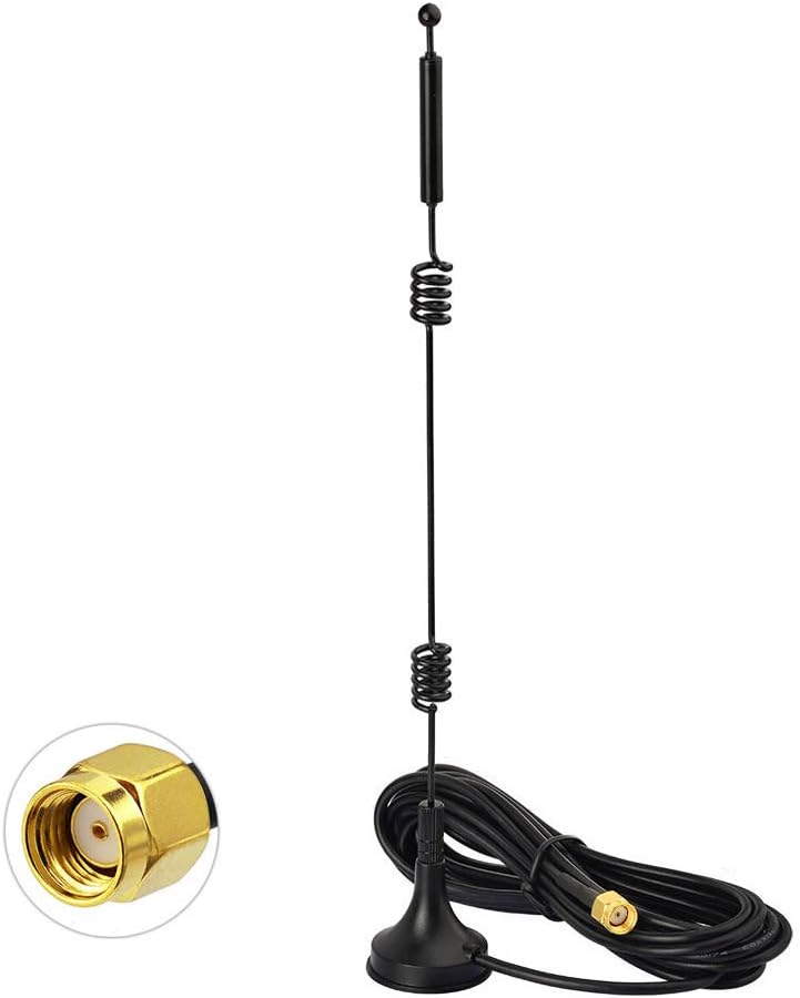 Bingfu 2-pack 9dBi high-gain dual-band WiFi antennas with magnetic bases and 3-meter (10ft) RP-SMA male extension cables