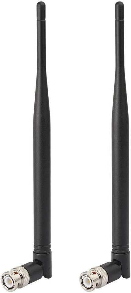 Bingfu 2-pack UHF wireless microphone replacement antennas with BNC male connectors, 470-960MHz frequency range