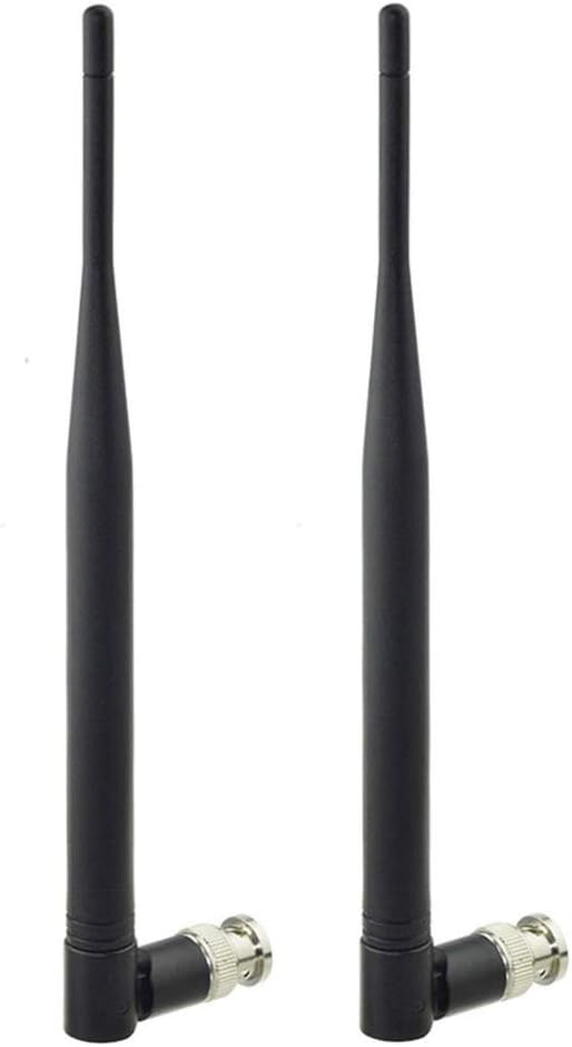 Bingfu 2-pack UHF wireless microphone replacement antennas with BNC male connectors, 470-960MHz frequency range