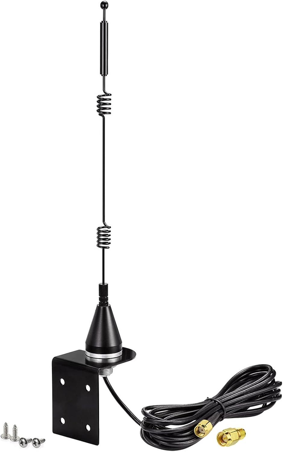 Bingfu 2-pack dual-band 5dBi wall-mount WiFi antennas with 3-meter extension cables and screw mounting brackets
