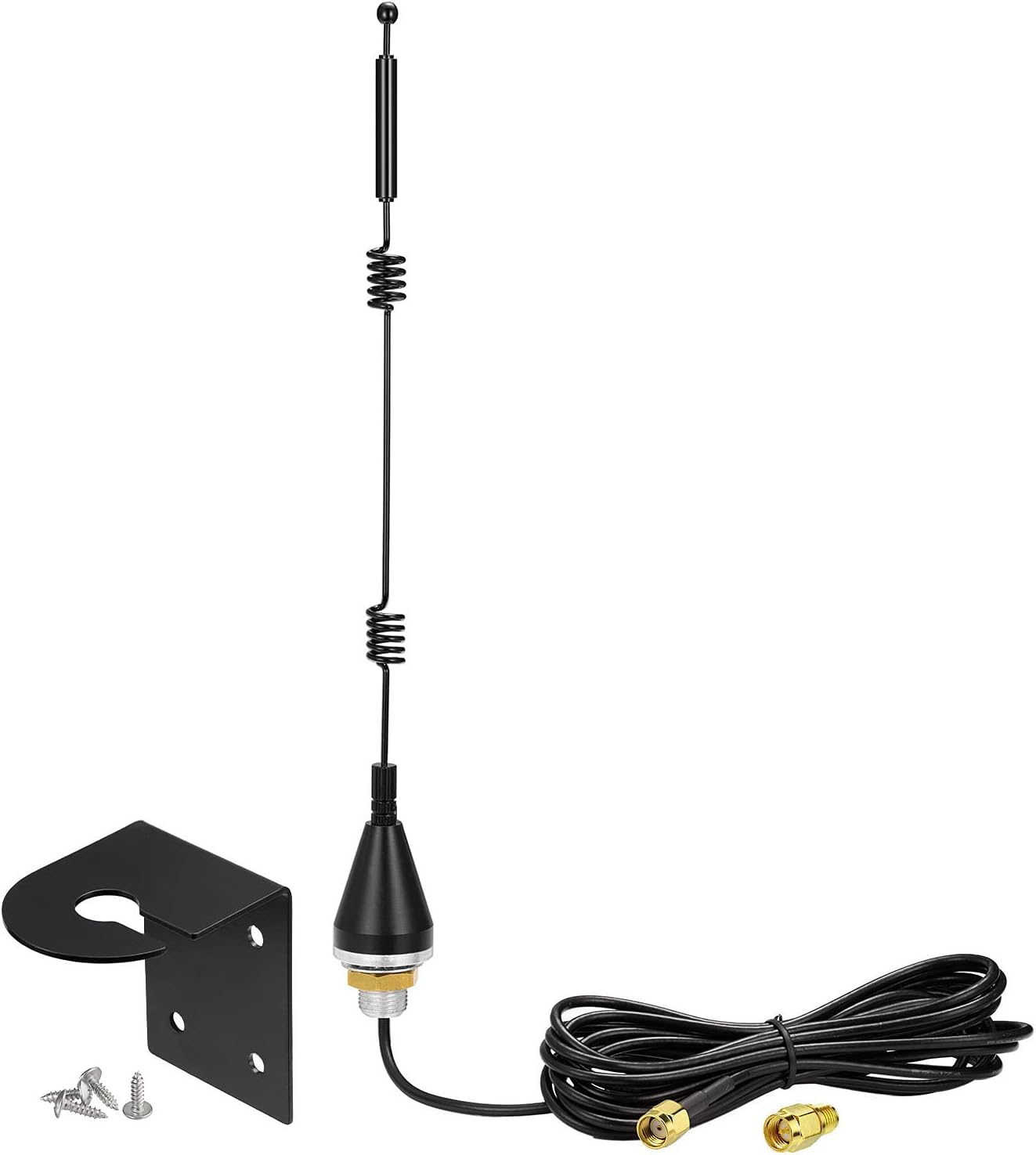 Bingfu 2-pack dual-band 5dBi wall-mount WiFi antennas with 3-meter extension cables and screw mounting brackets