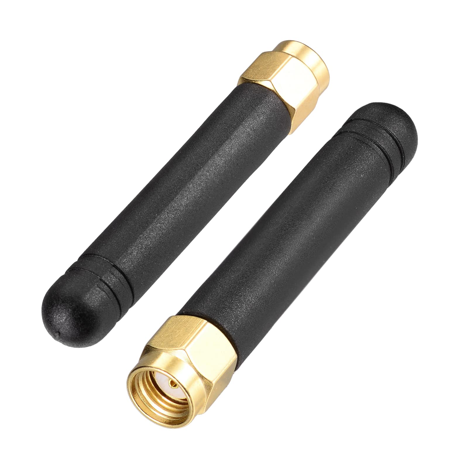 Bingfu 2-pack ultra-compact small dual-band WiFi antennas with RP-SMA male connectors, stubby design for portability