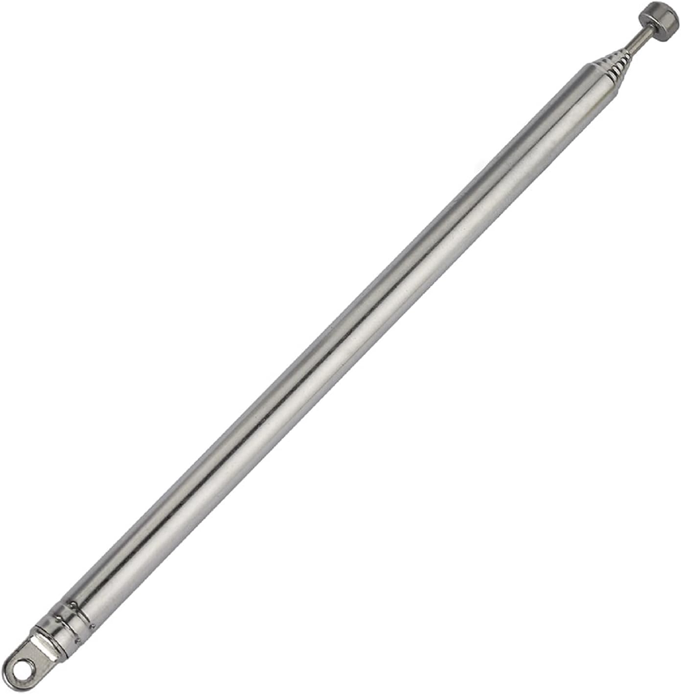 Bingfu 2-pack universal telescopic radio antenna replacement with 7 extendable sections and a sleek chrome finish