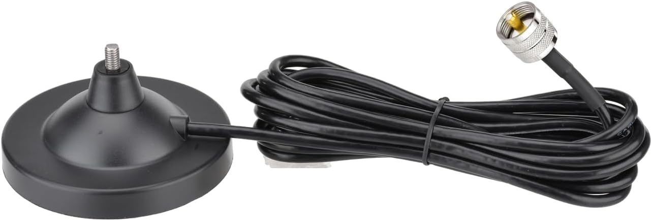 Bingfu 27MHz CB Funkantenne Set mit robustem Magnetfuß, schwerer Stoßfeder und PL259 Stecker inklusive BNC Adapter