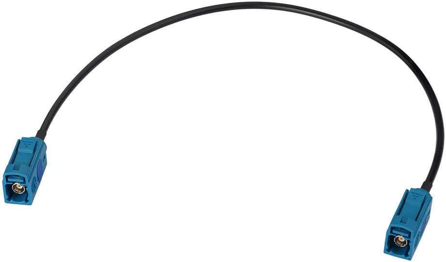 Bingfu 30cm Fakra Z female to female extension cable featuring universal water blue connectors and flexible black RG174 coaxial wire