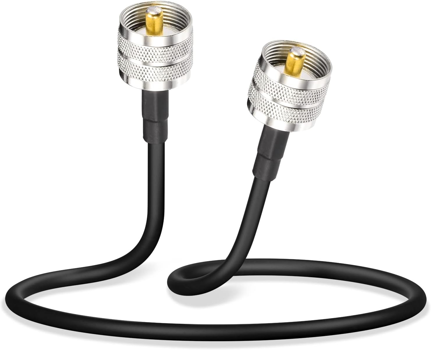 Bingfu 30cm RG58 PL-259 to PL-259 low-loss coaxial jumper cable