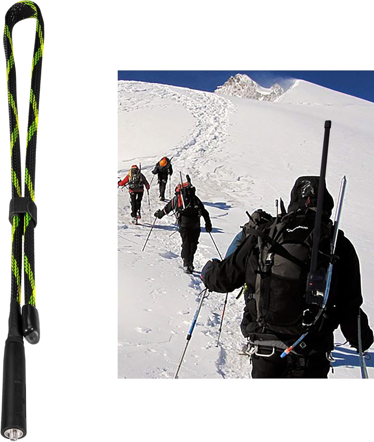 Bingfu 31.1-inch (79cm) extra-long camouflage tactical antenna with SMA female connector for extended range walkie talkies