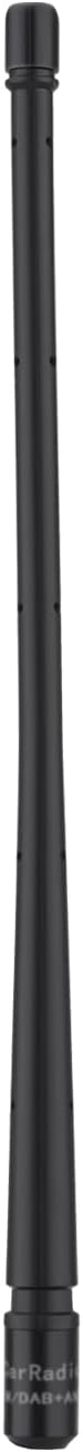 Bingfu 33cm (13 inch) flexible car radio antenna mast with durable rubber coating and multi-adapter kit