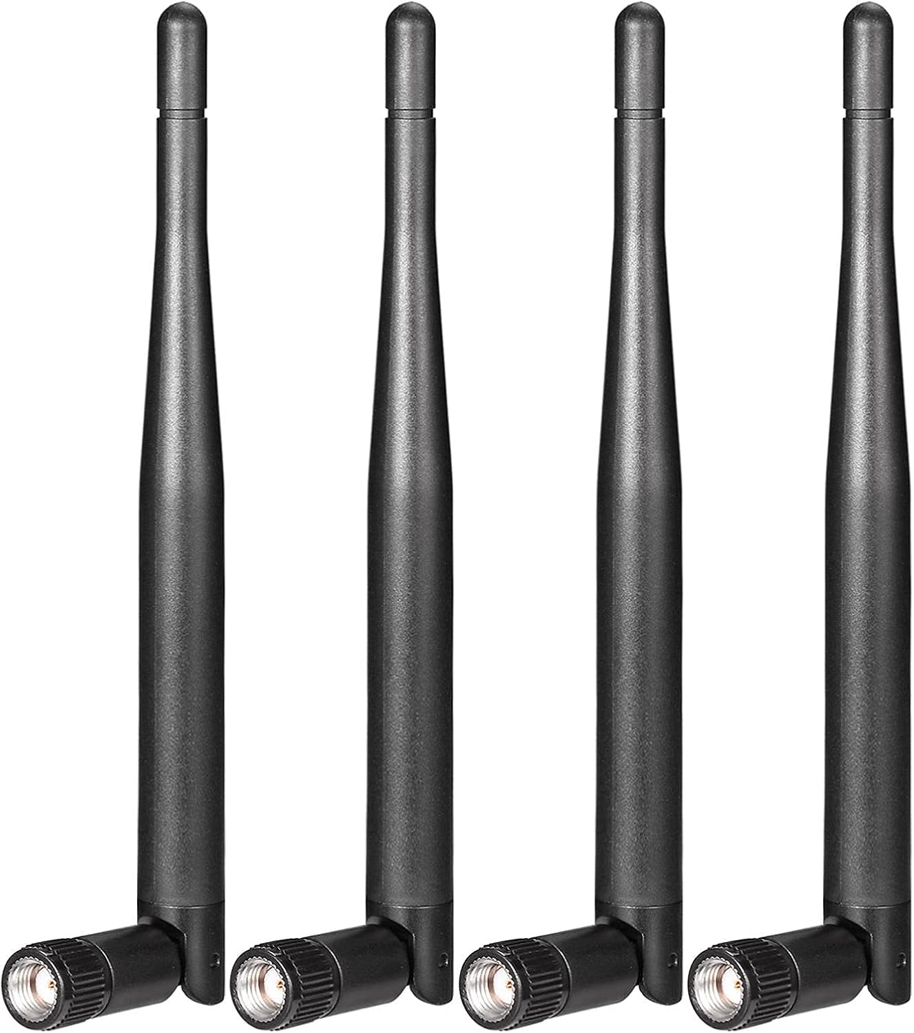Bingfu 4-pack dual-band 3dBi WiFi replacement antennas with RP-SMA male connectors