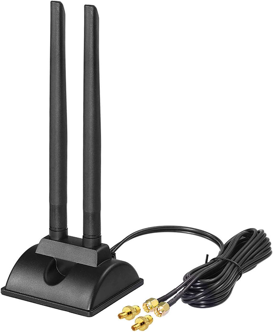 Bingfu 4G LTE MIMO magnetic antenna 2-pack with SMA male connectors and 10ft extension cables