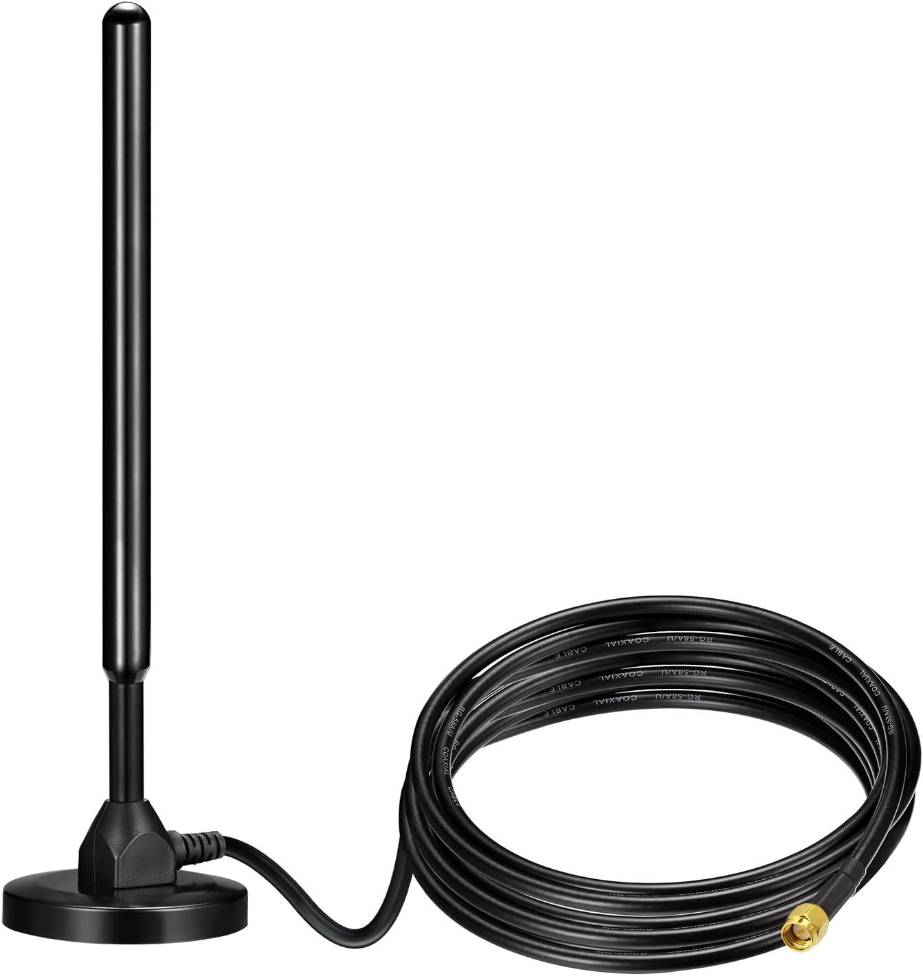 Bingfu 4G LTE magnetic mount antenna with SMA male connector and 10ft RG174 extension cable
