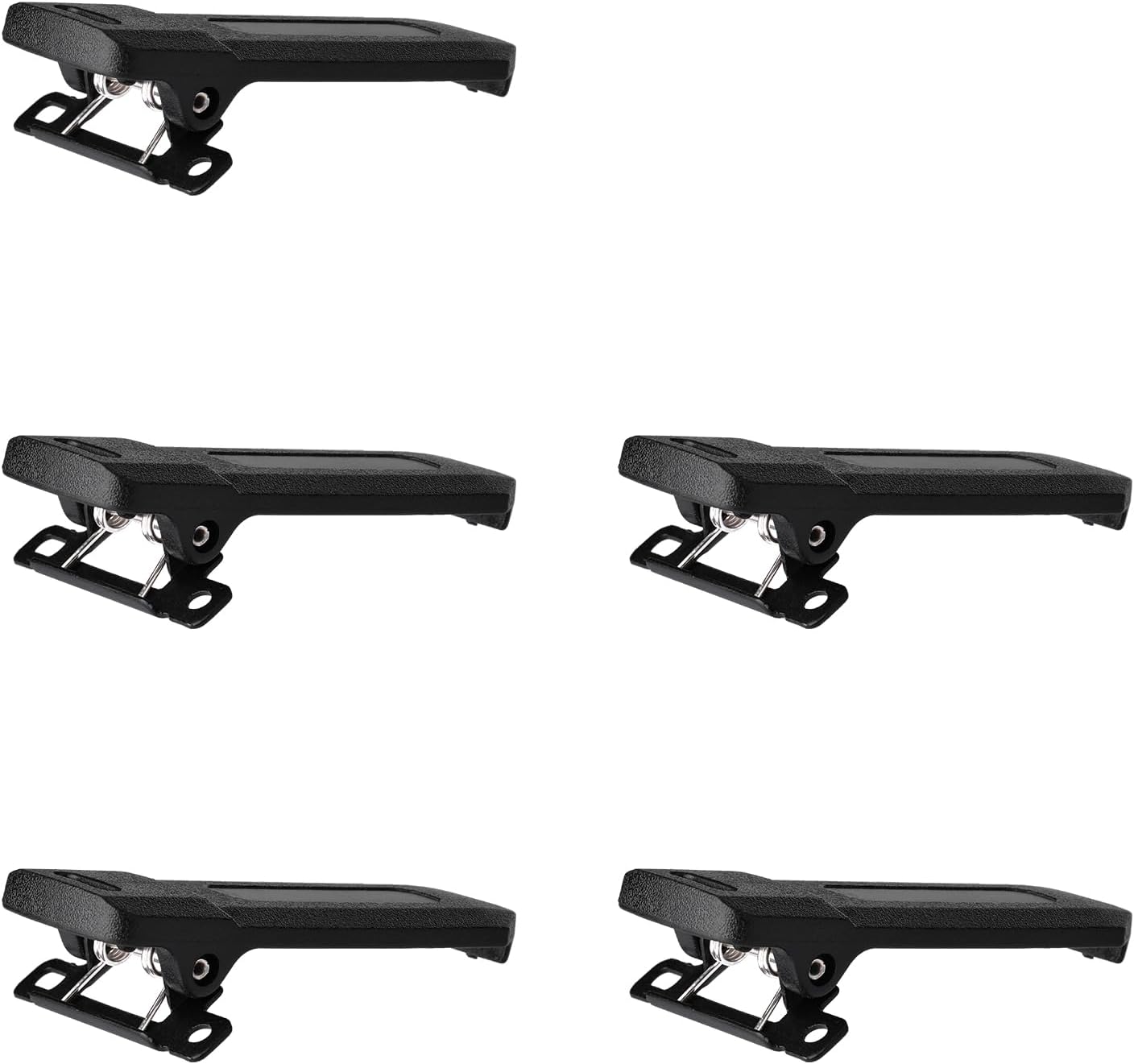 Bingfu 5-pack replacement belt clips for Baofeng UV-5R and BF-888S series radios.