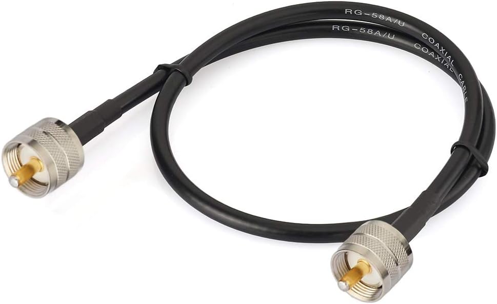 Bingfu 60cm RG58 PL-259 to PL-259 low-loss coaxial jumper cable
