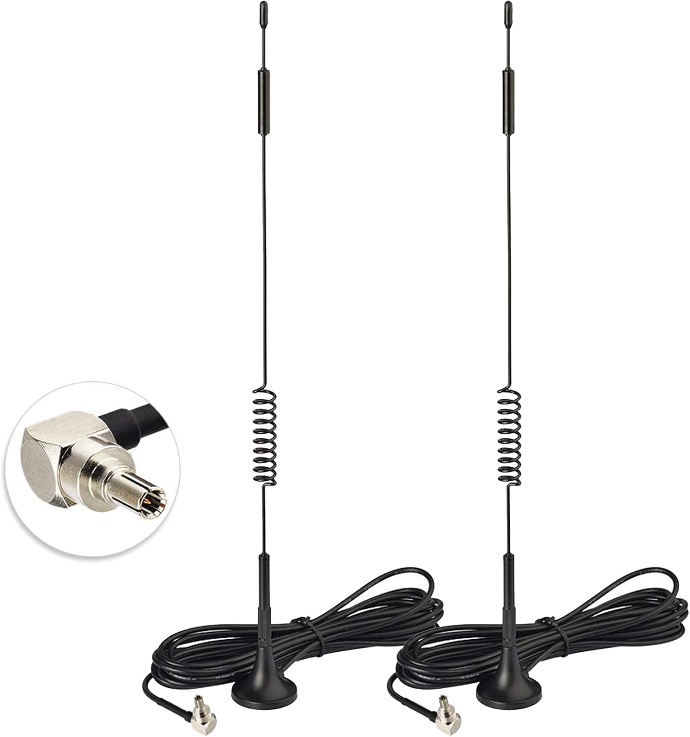 Bingfu 7dBi 4G LTE MIMO Antennen-Set mit CRC9 Stecker und 3m Verlängerungskabel