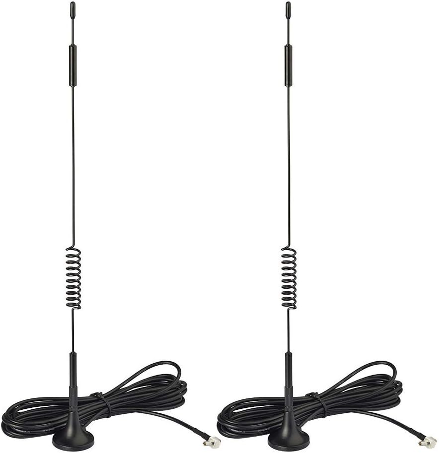 Bingfu 7dBi 4G LTE MIMO Antennen-Set mit TS9 Stecker und Magnetfuß für stabilen Signalempfang