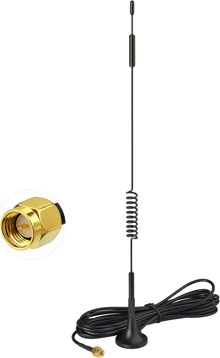 Bingfu 7dBi high gain 4G LTE MIMO magnetic antennas with dual SMA male connectors and 10ft cables