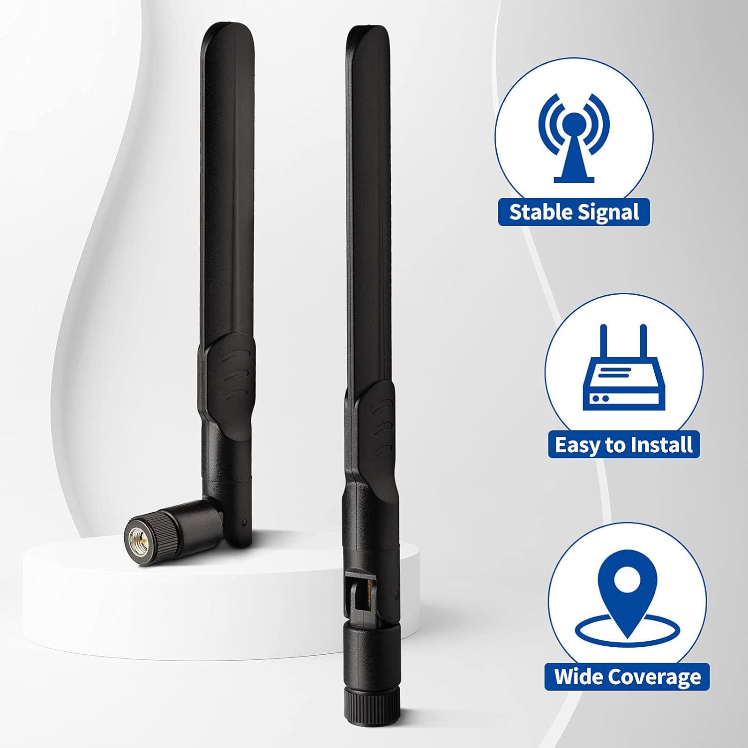 Bingfu 4G LTE Antenne 8dBi SMA Stecker Antenne (2 Stück) kompatibel mit Verizon AT&T T-Mobile Huawei ZTE 4G LTE-Router-Gateway Home-Telefon-Hotspot-Modem Mobilfunk-Router-Gateway Trail-Kamera