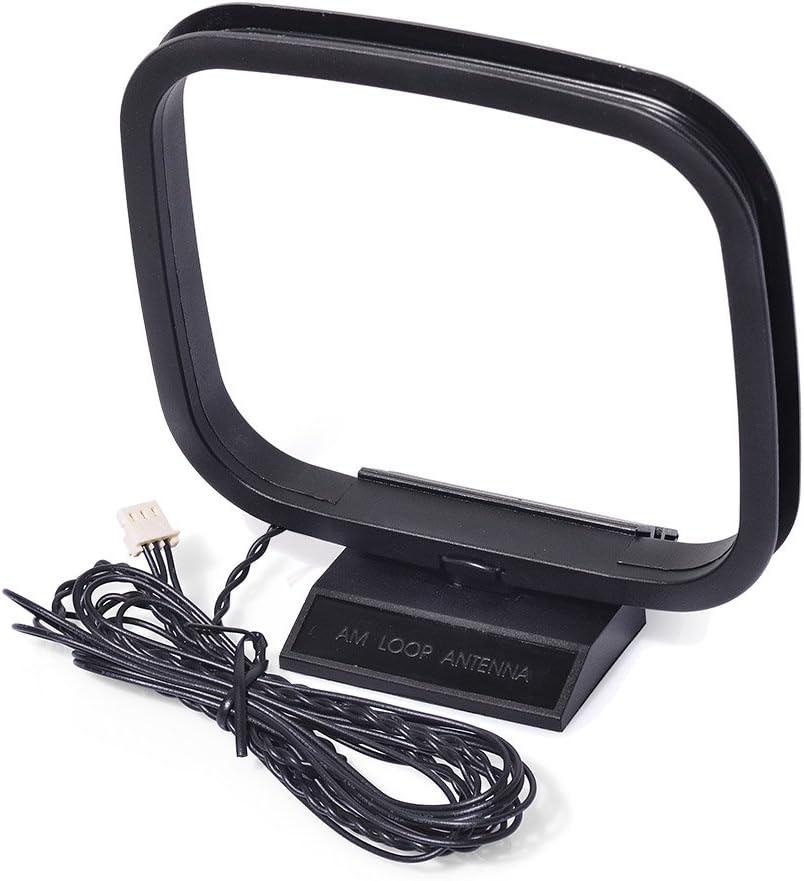 Bingfu FM/AM antenna kit including 1.5m magnetic FM antenna with F-adapter and 3-pin mini connector AM loop antenna