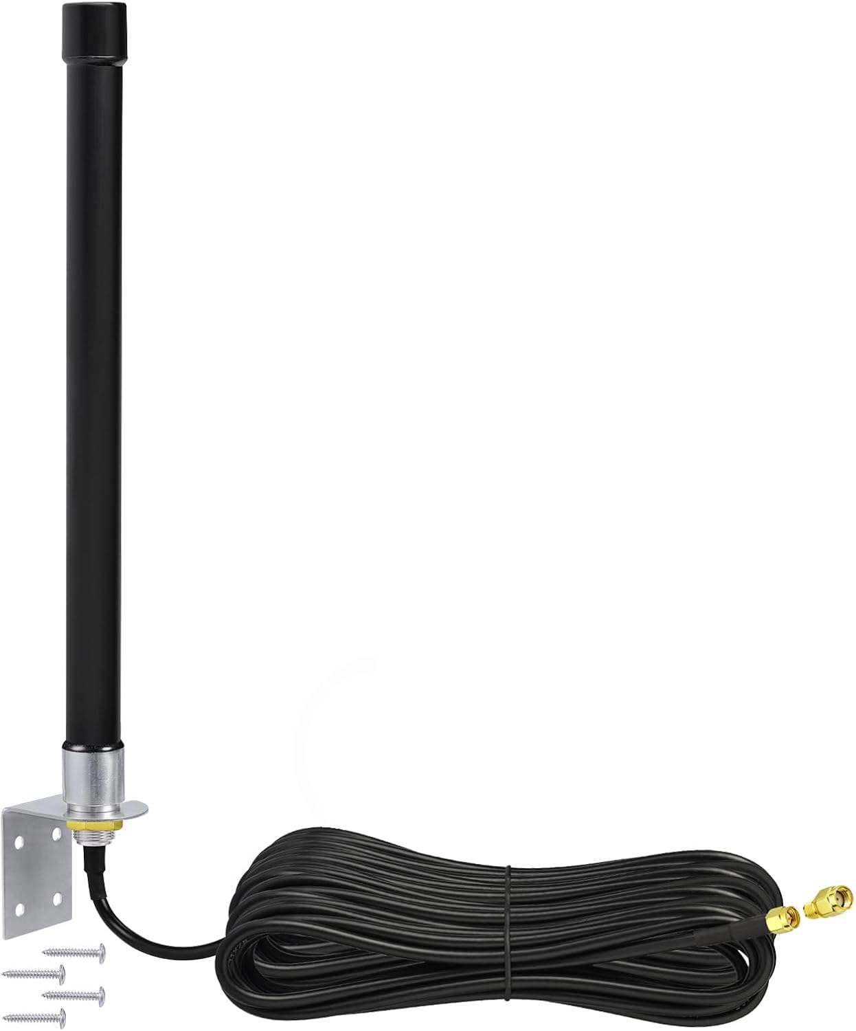 Bingfu outdoor high gain 6dBi 4G LTE antenna with extra-long 32.8ft SMA male coaxial cable