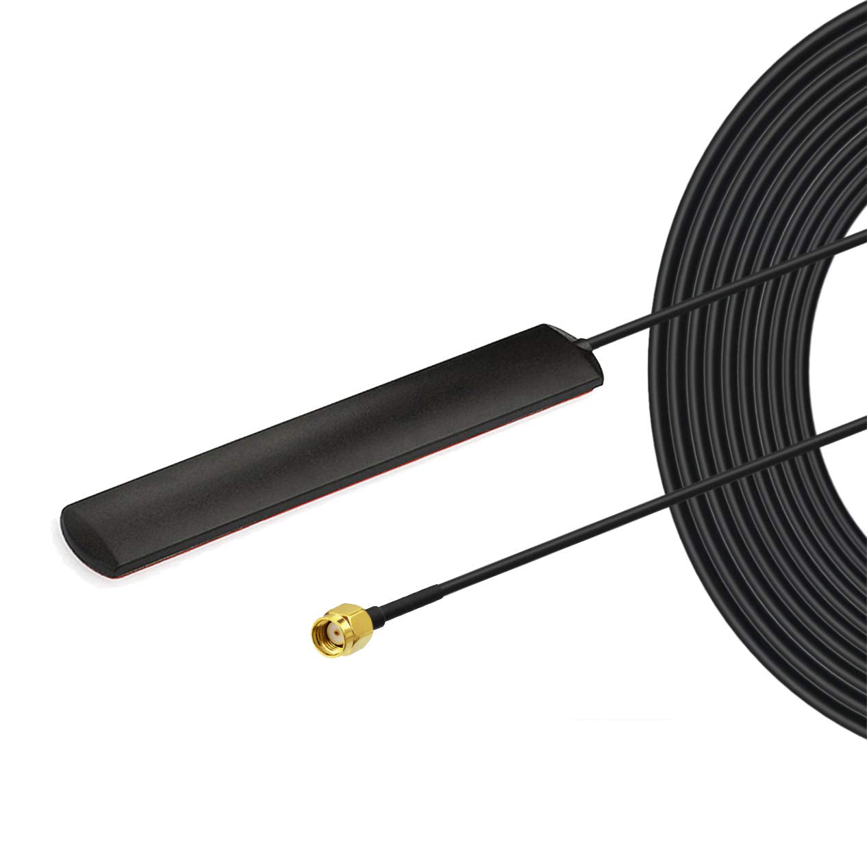 Bingfu thin-profile 4G LTE adhesive patch antenna with RP-SMA male connector and 3-meter RG174 coaxial cable