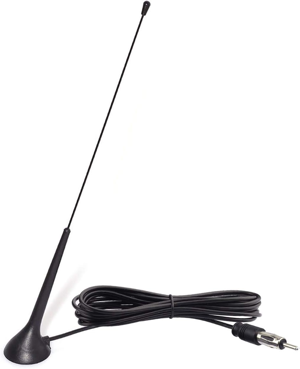 Bingfu universal car radio antenna with 180-degree tiltable rod and heavy-duty magnetic base