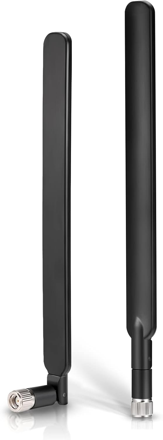 Close-up of the 90-degree tilt and 360-degree swivel hinge on the 6dBi RP-SMA antenna