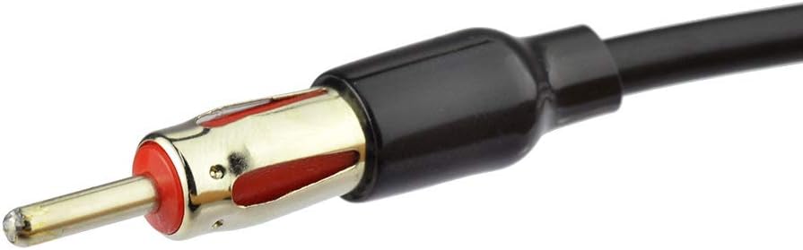 Close-up of the ISO female and DIN male connectors with durable cable housing.
