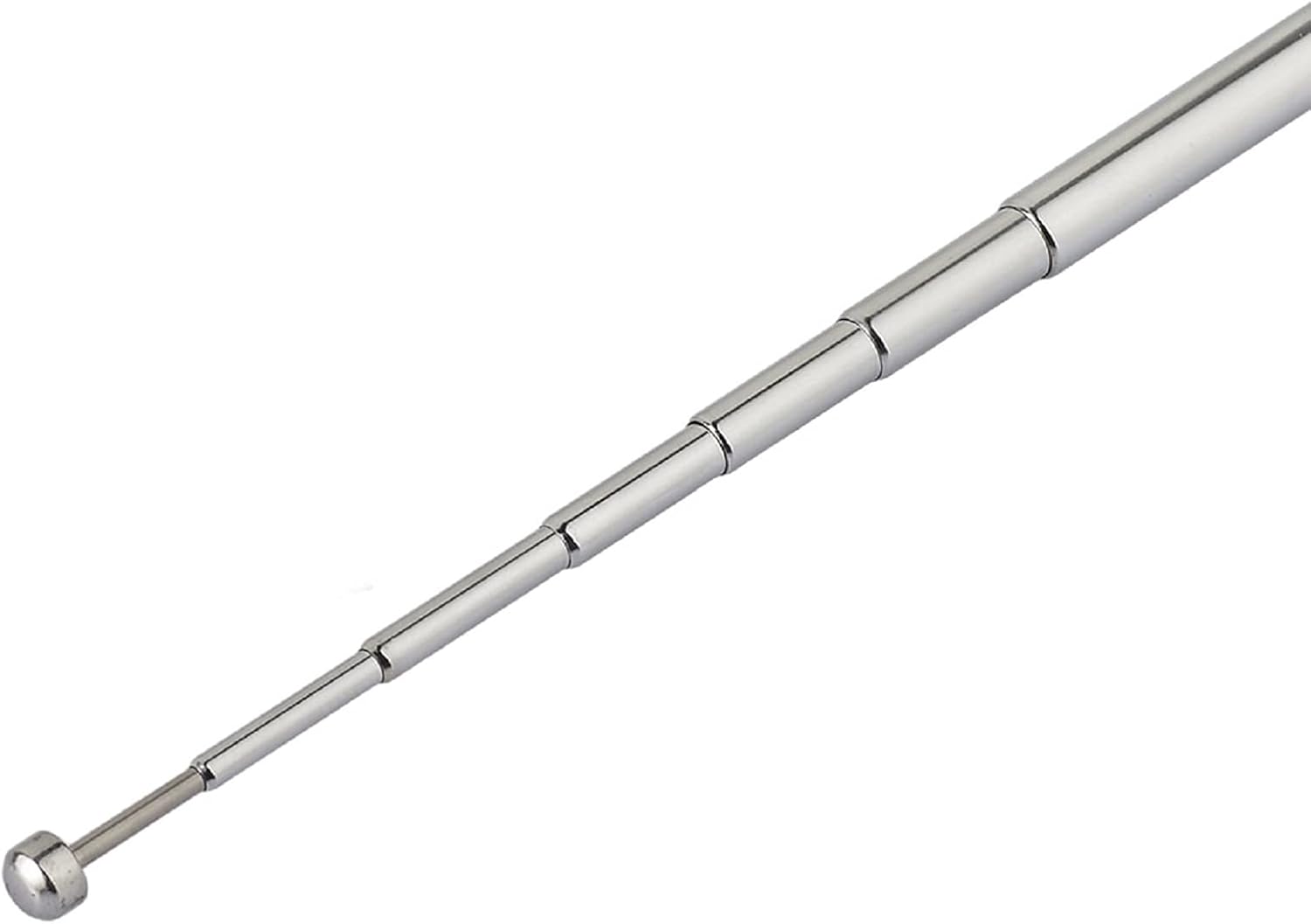 Close-up of the high-quality stainless steel 7-section structure, showing the smooth extension and 180-degree adjustable base