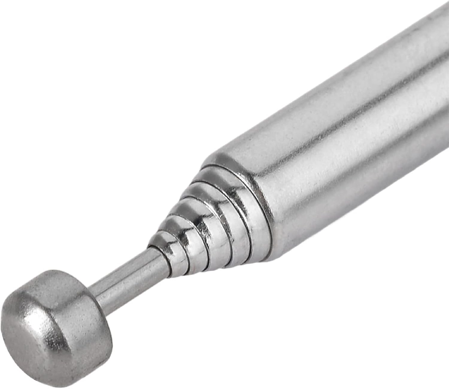 Close-up of the high-quality stainless steel 7-section structure, showing the smooth extension and 180-degree adjustable base