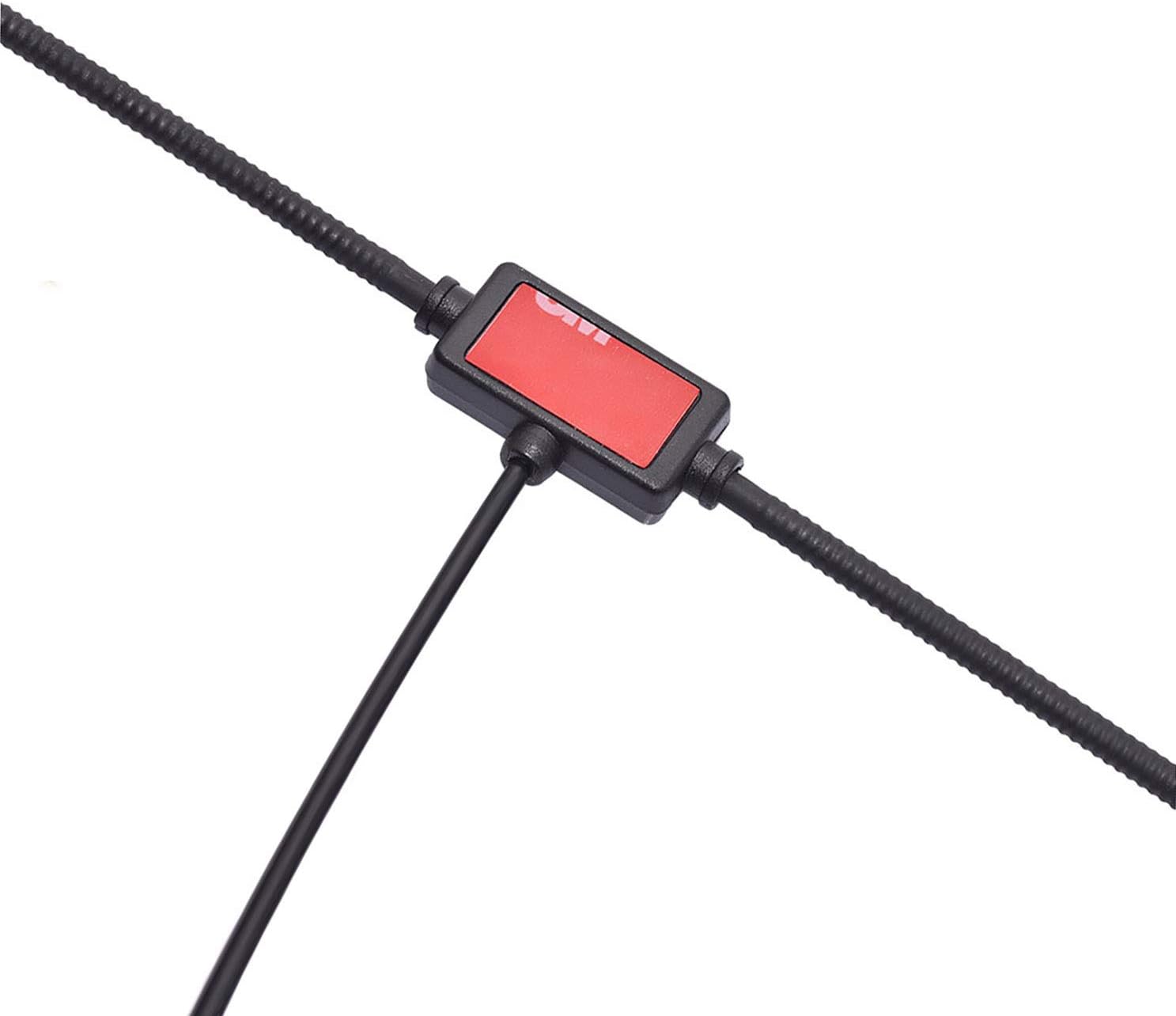 Close-up of the loop antenna terminals and dipole antenna connectors