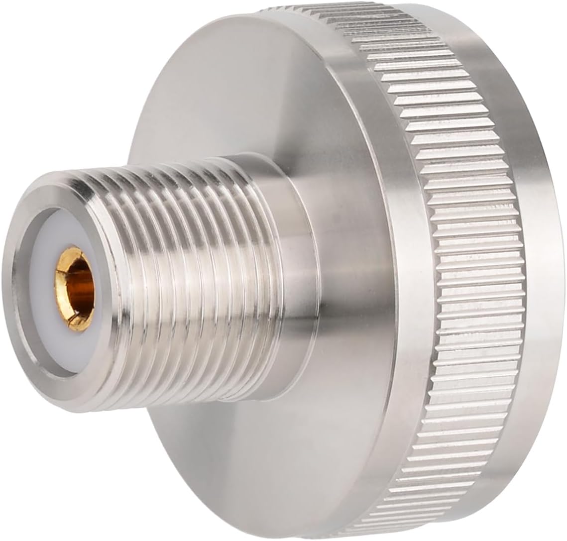 Close-up of the precision-machined threads and brass/chrome-plated construction