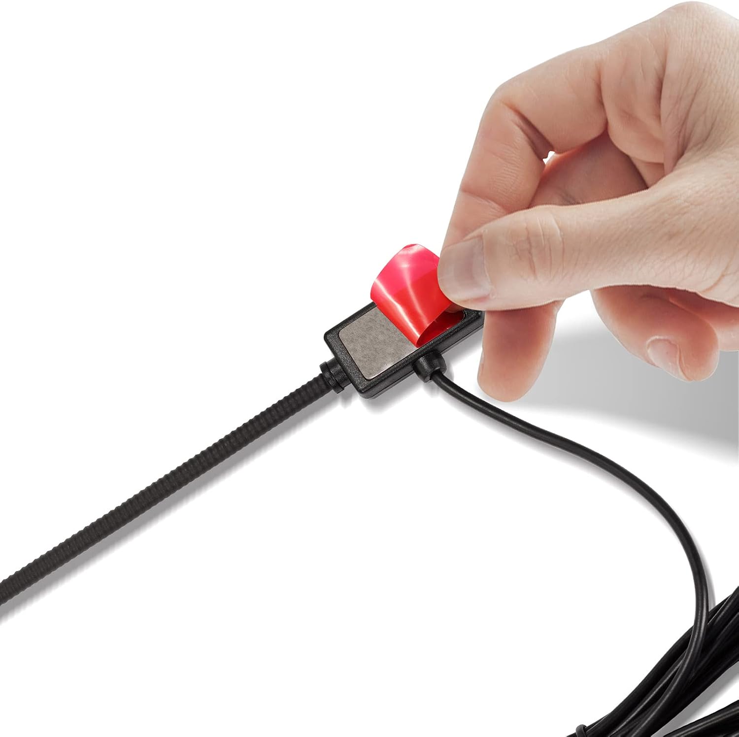 Close-up of the premium 3M adhesive backing on the antenna housing, ensuring a strong and heat-resistant bond to the glass