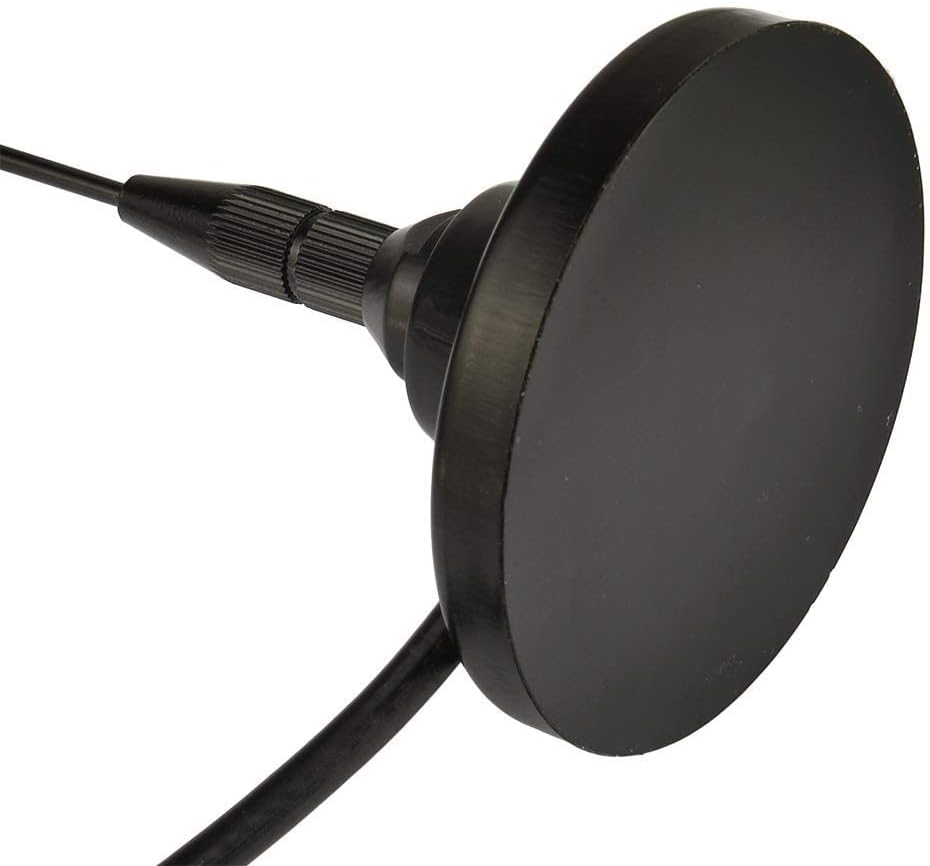 Close-up of the rugged antenna coil and high-quality magnetic mount surface