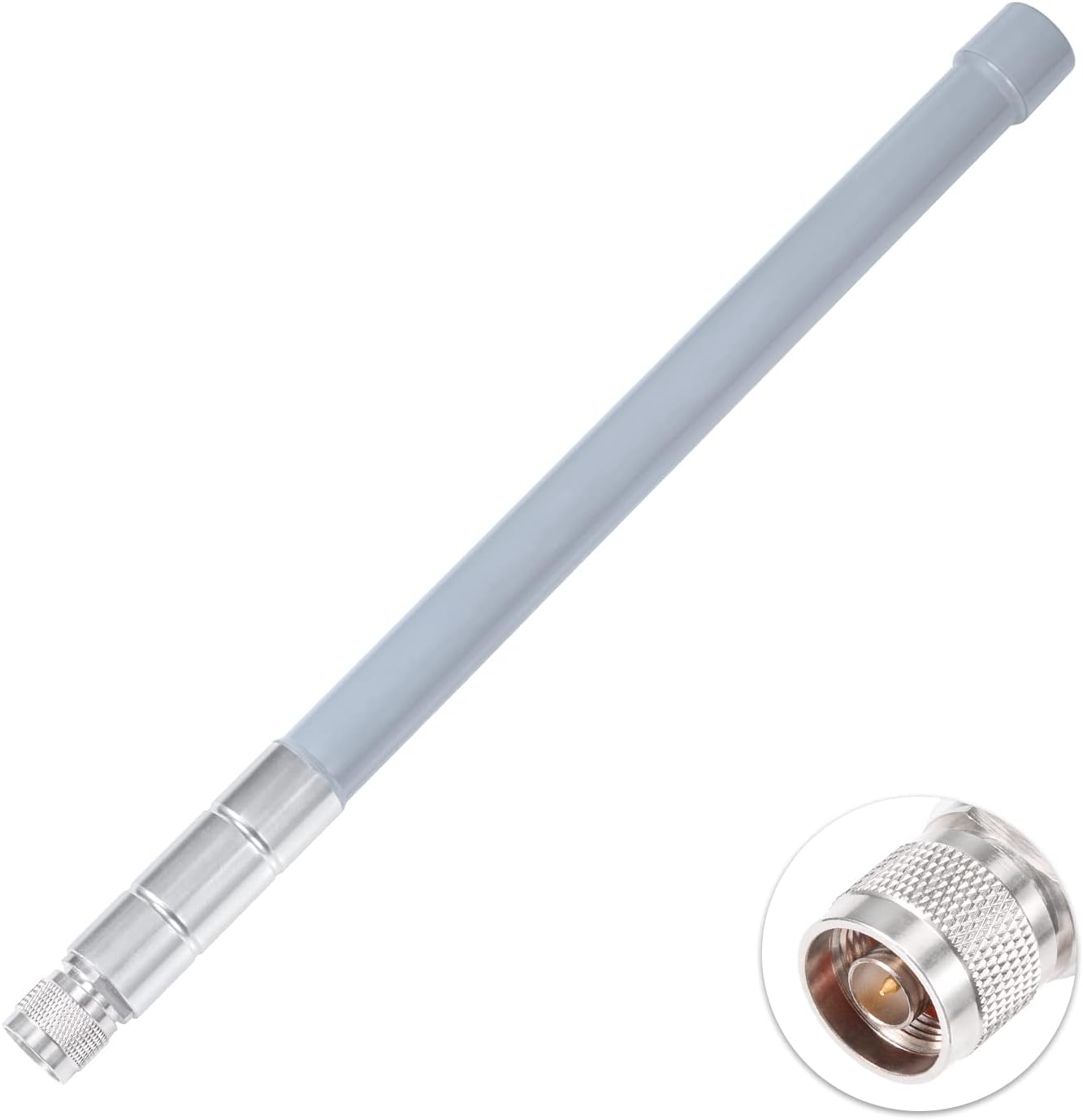 Close-up of the waterproof seal and UV-resistant white radome for long-term outdoor exposure