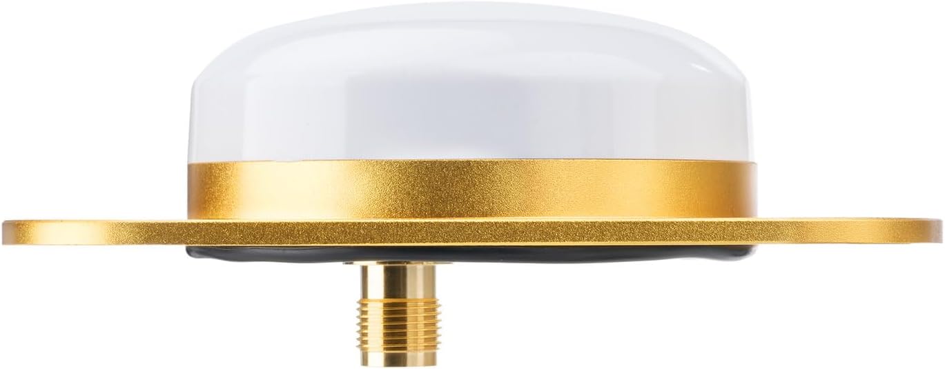 Close-up view of the rugged, professional-grade GNSS antenna housing and reinforced build