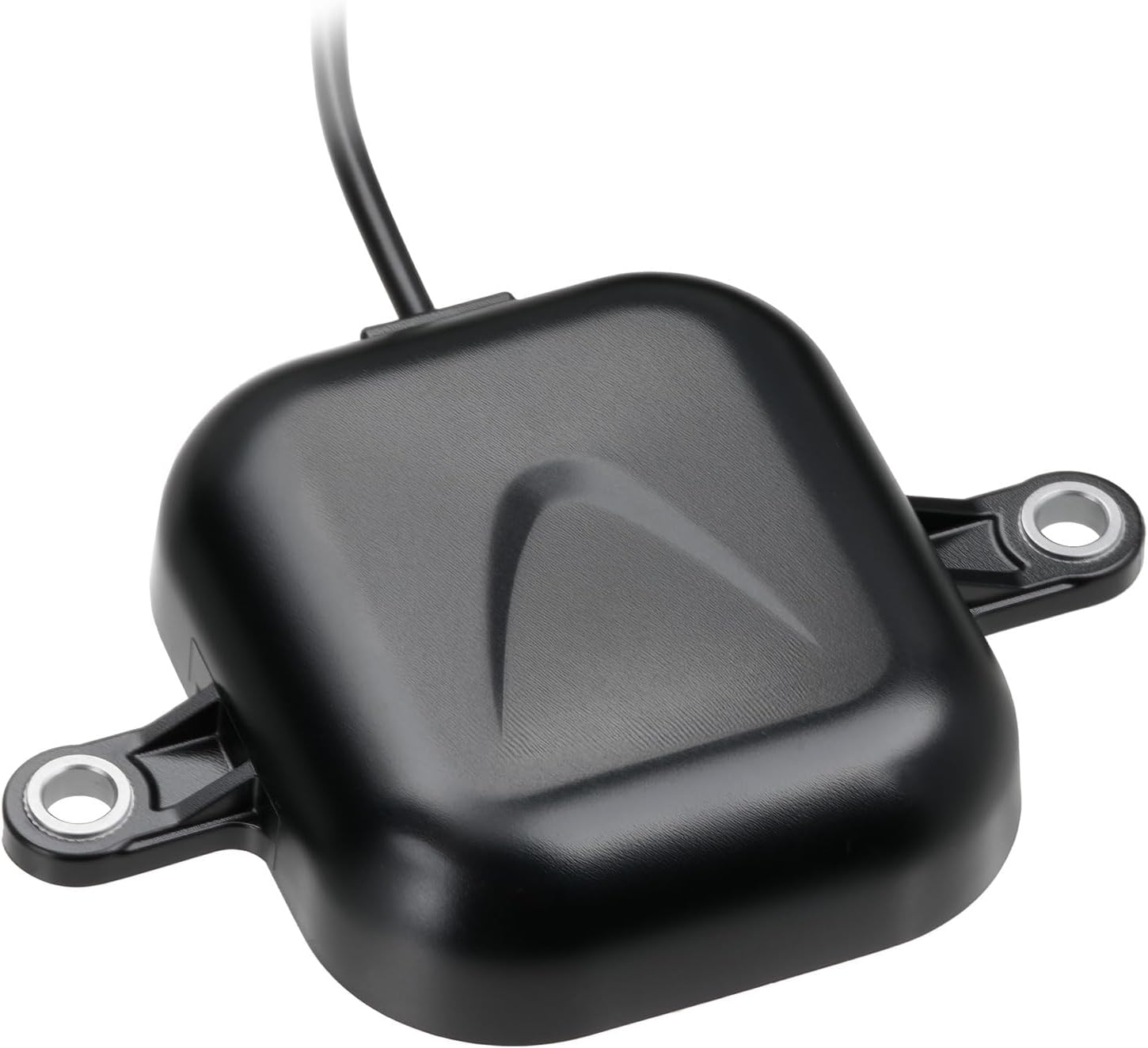 Close-up view of the rugged, waterproof antenna housing and integrated RG174 cable