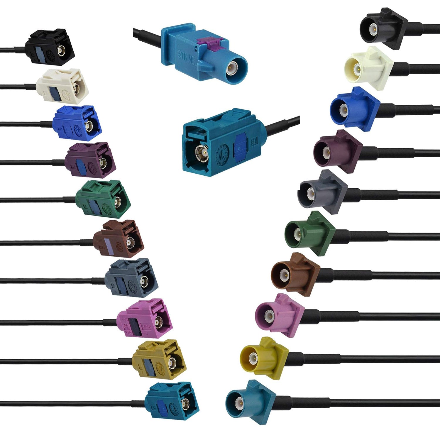 Custom Fakra Cable Assemblies for Automotive GPS GSM Radio - Bingfu