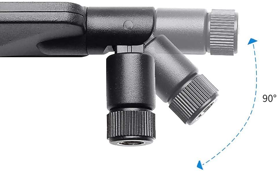 Detail of Bingfu 9dBi foldable 4G LTE antenna showing high-quality ABS material and 90-degree hinge