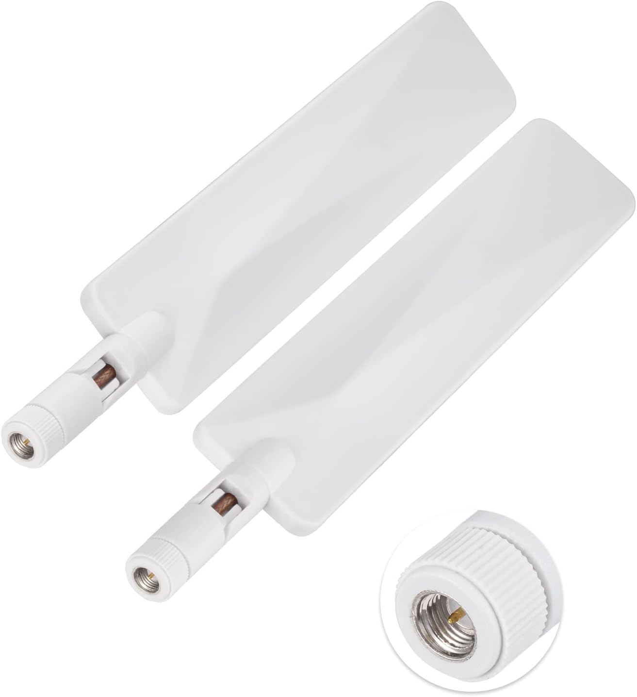 Detail of dual gold-plated SMA Male connectors (inner pin) for Bingfu BFN00401/TO4A001UK