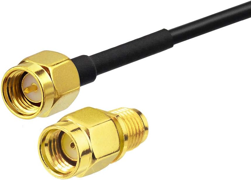 Detailed view of the RP-SMA connector and secure base interface