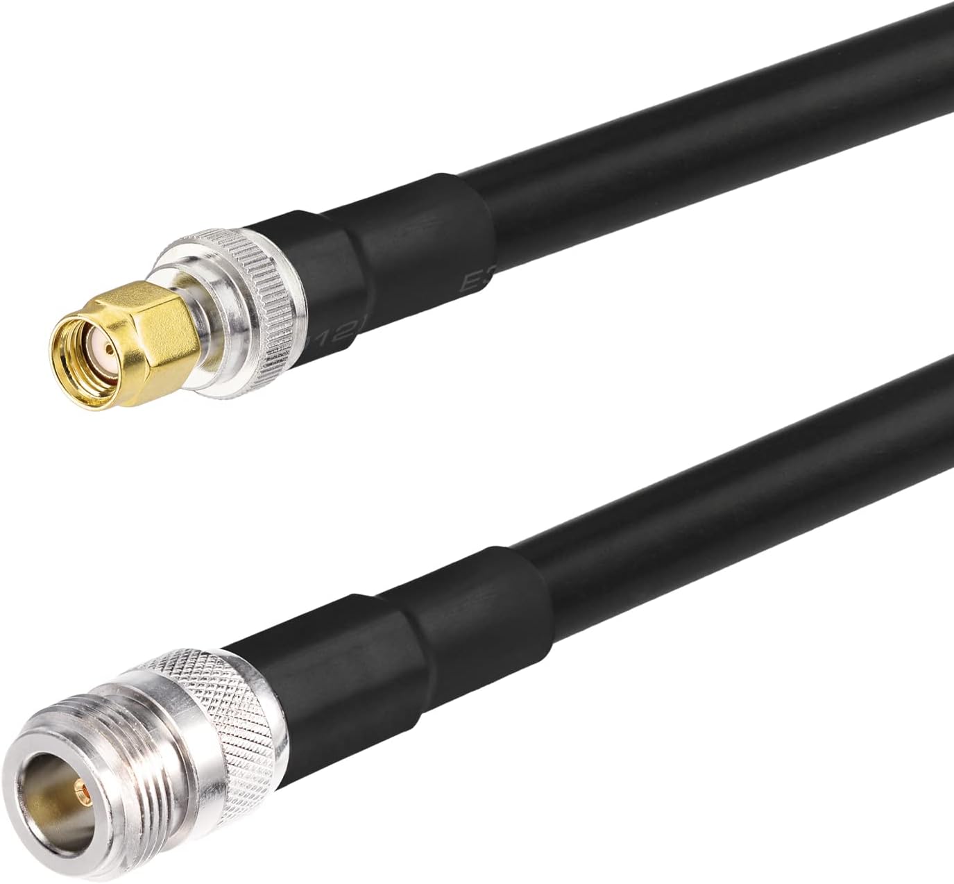 Gold-plated RP-SMA Male and N-Female connectors with additional SMA Male adapter