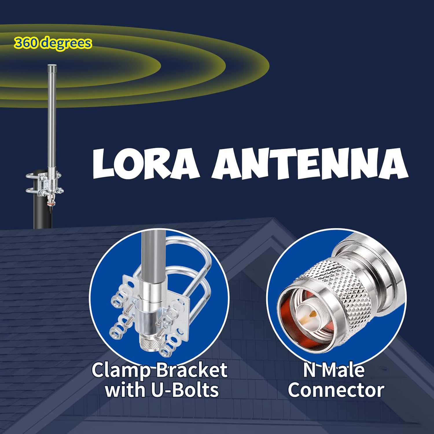 High-precision N-female or custom connector interface for secure LoRaWAN cable connection