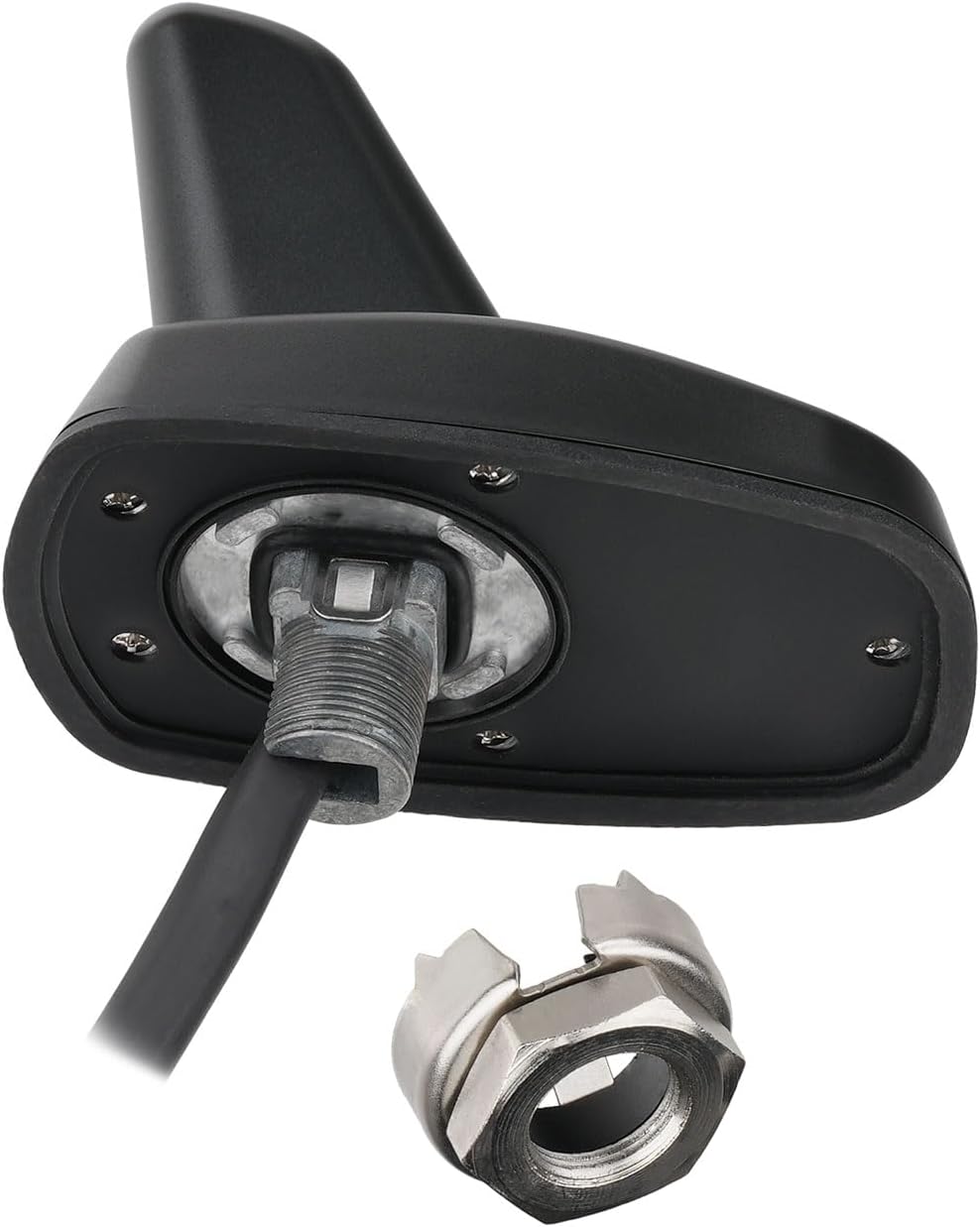 Internal view of the pure copper connection cable and brass nuts, ensuring a stable and rust-proof link to the vehicle's radio system.