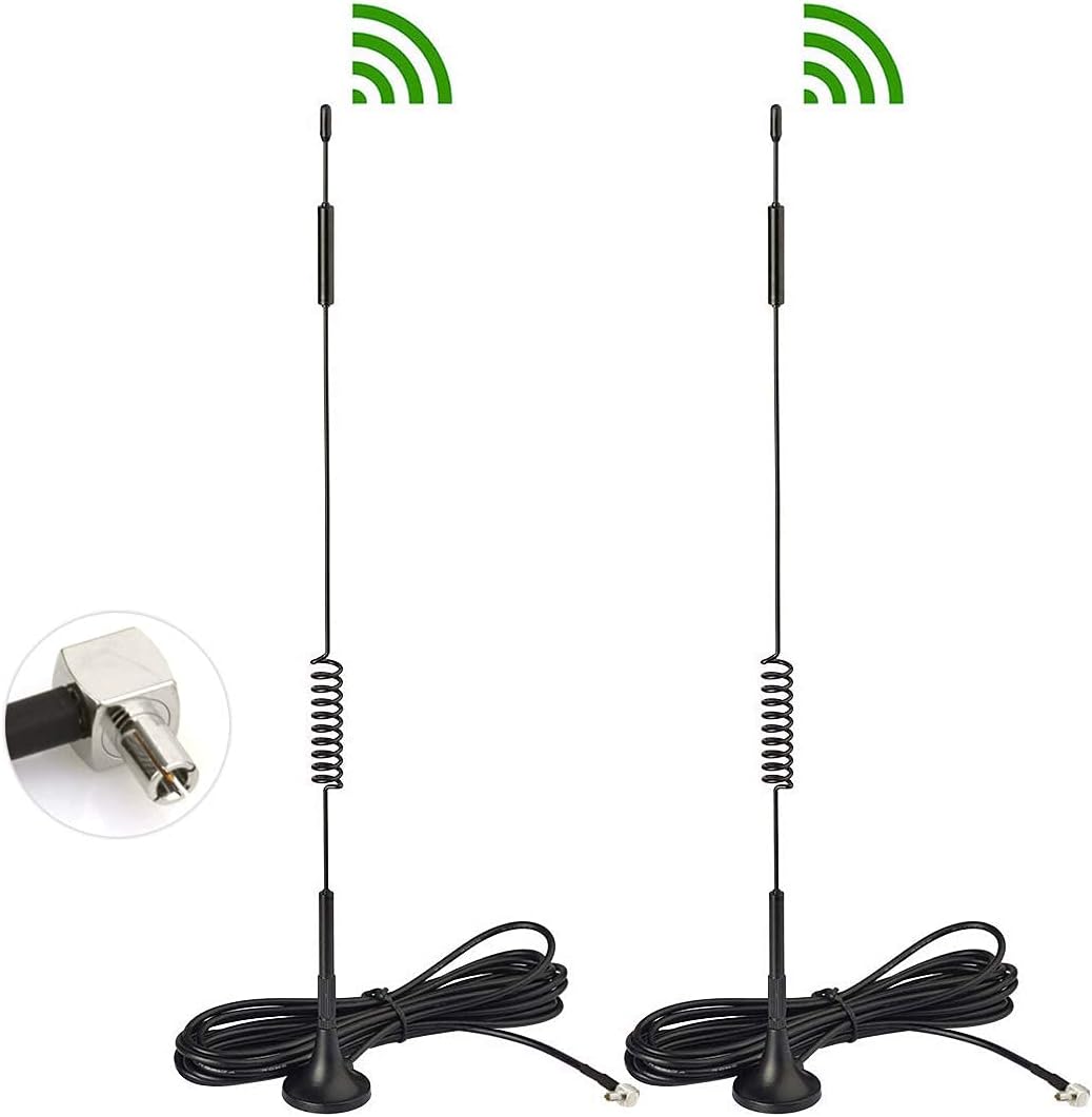 Nahaufnahme der TS9-Stecker (Male) der Bingfu TON00522 Antenne – ideal für MiFi Geräte