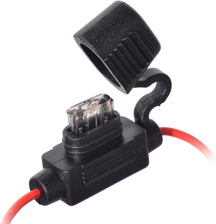 Overview of the active amplifier components showing the red 12V power lead designed to reduce harmonic distortion and signal crossover.
