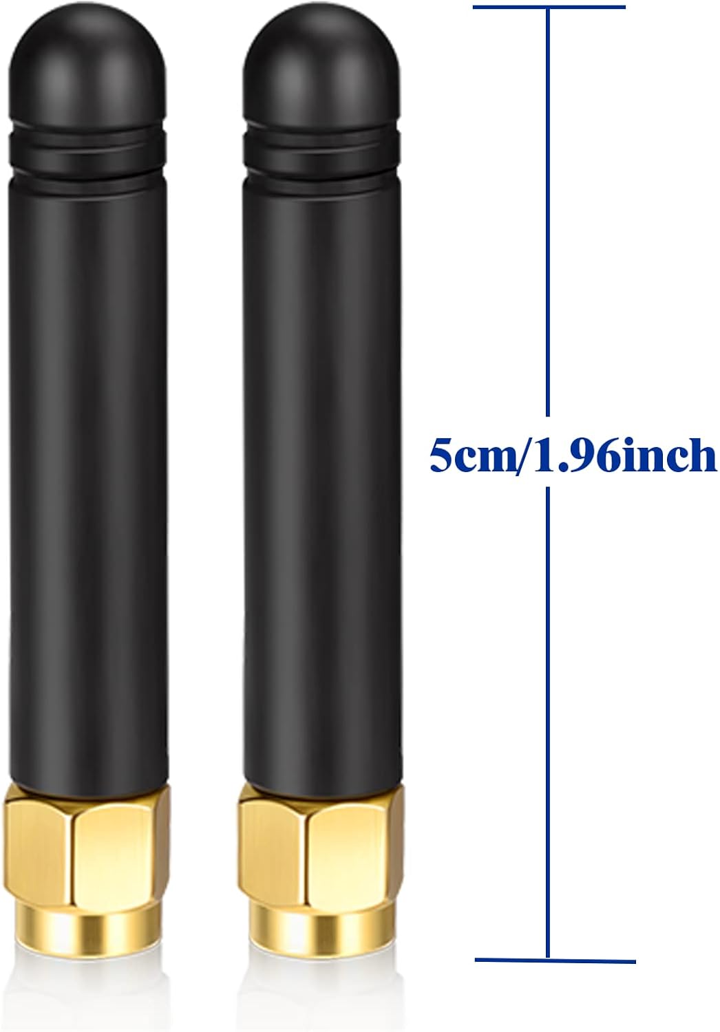 Product dimensions showing the ultra-short 4.8cm (1.89 inch) total length, ideal for stealthy installations