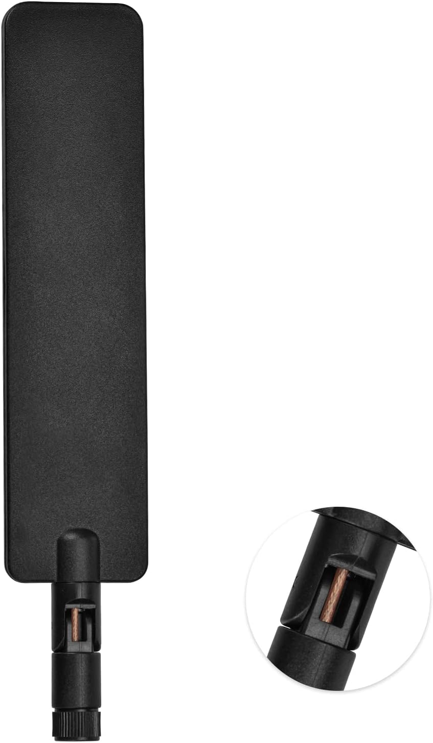 RP-SMA Male connector detail (Internal thread with center hole) - compatible with most standard WiFi devices