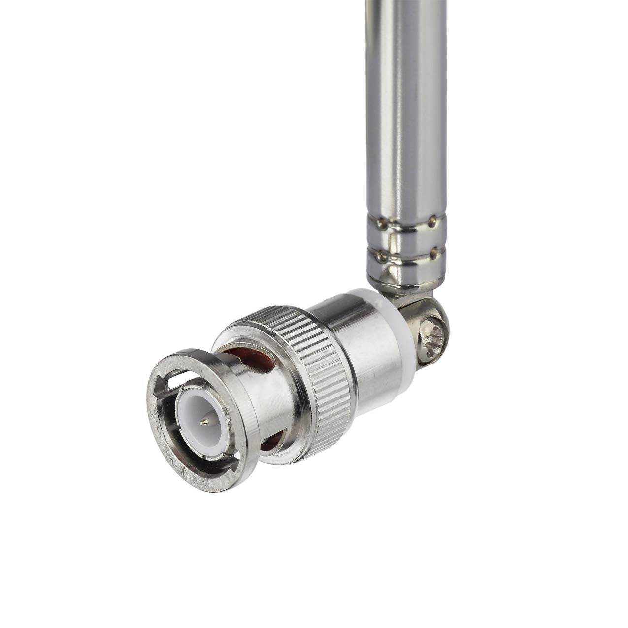 Standard BNC male connector with secure locking mechanism for stable signal reception